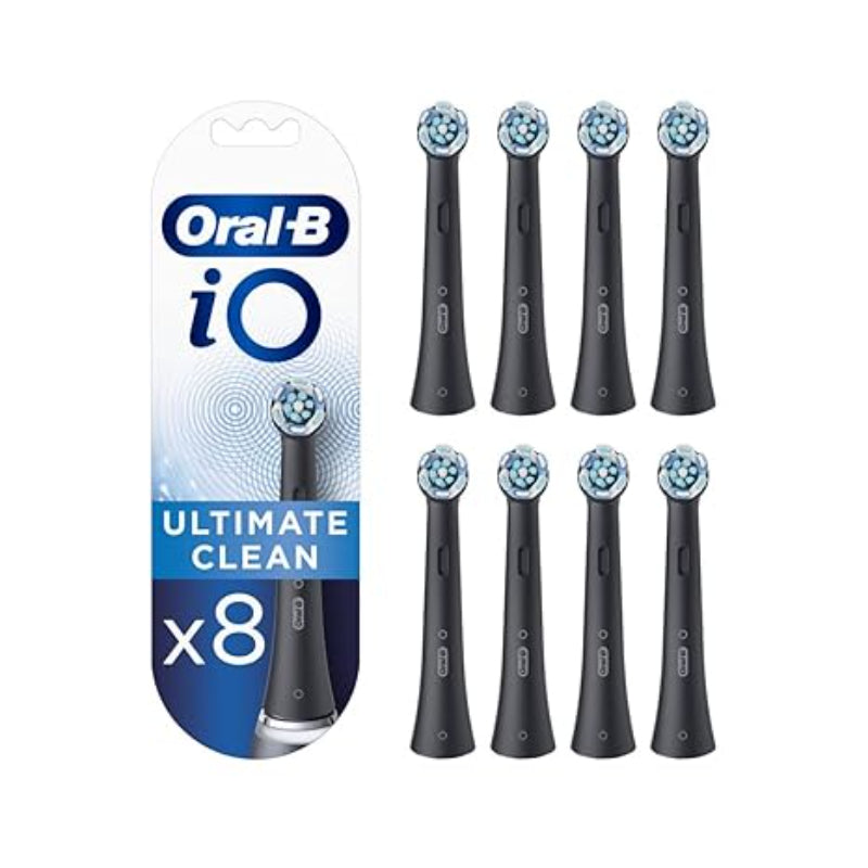 Oral-B iO Ultimate Clean Original Electric Toothbrush Heads Black Pack of 8 - New Oral-B