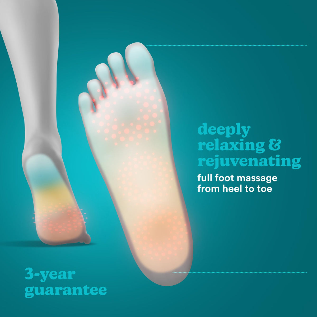 HoMedics Shiatsu Foot Massager with Heat - Deep Kneading, 6 Rotating Nodes, Toe Touch Control - White - Very Good