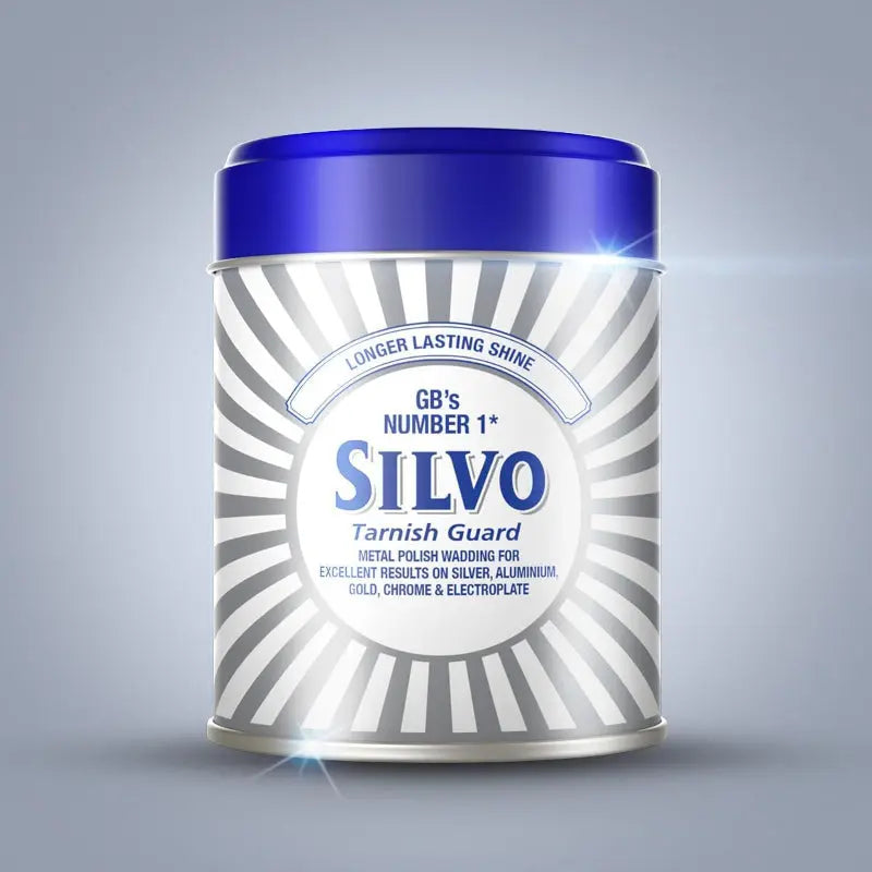 Silvo Wadding Tarnish Guard 75g Pack of 2 Silver Polish Cloth Jewellery Cutlery Protection Anti Tarnish Cleaning Pads - New Silvo