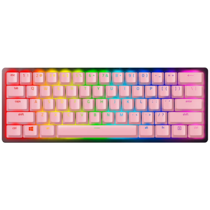 Razer PBT Keycap Upgrade Set Quartz Backlit Keyboard Keycaps Pink RGB - New Razer