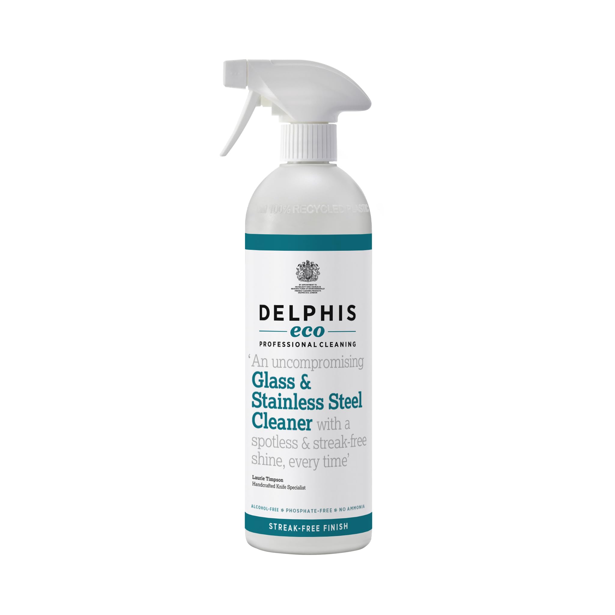 Delphis Eco Glass Window & Stainless Steel Cleaner - 700ml Spray Bottle Multi-Surface Eco-Friendly - New
