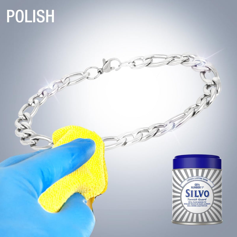 Silvo Wadding Tarnish Guard 75g Pack of 2 Silver Polish Cloth Jewelry Cutlery Protection Anti Tarnish Cleaning Pads - New Silvo