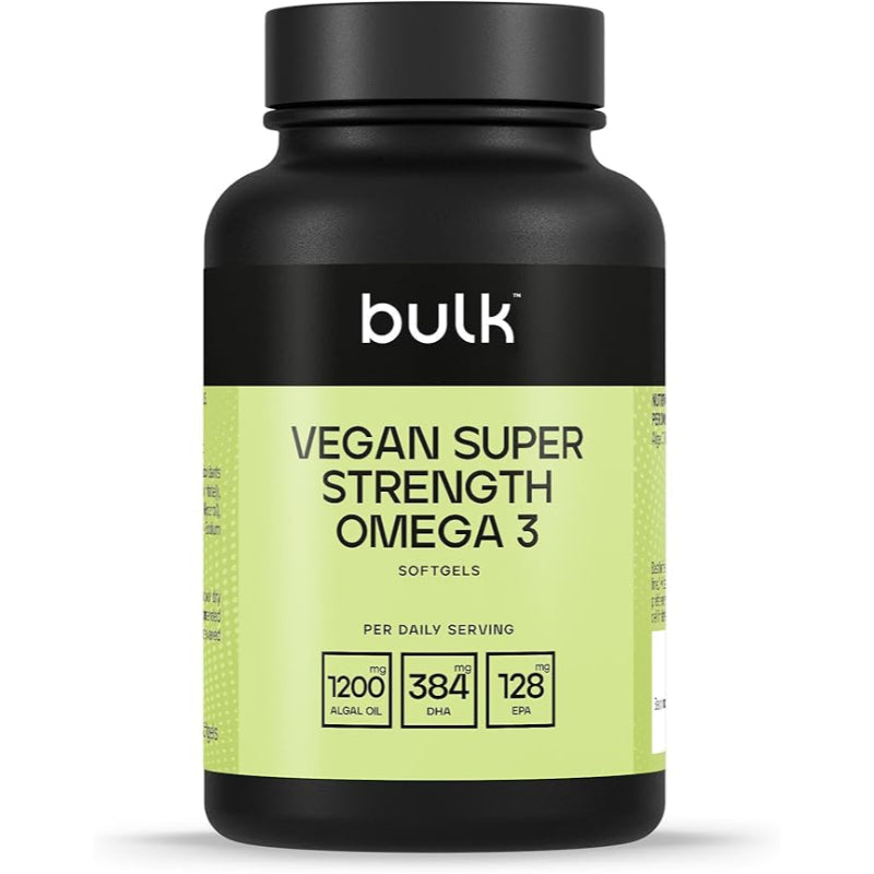 Bulk Vegan Super Strength Omega 3 Softgels 60 Capsules Plant Based Exp 03/28 - New Bulk