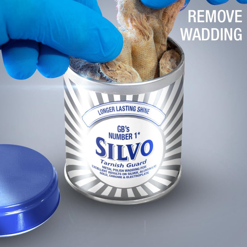 Silvo Wadding Tarnish Guard 75g Pack of 2 Silver Polish Cloth Jewelry Cutlery Protection Anti Tarnish Cleaning Pads - New Silvo