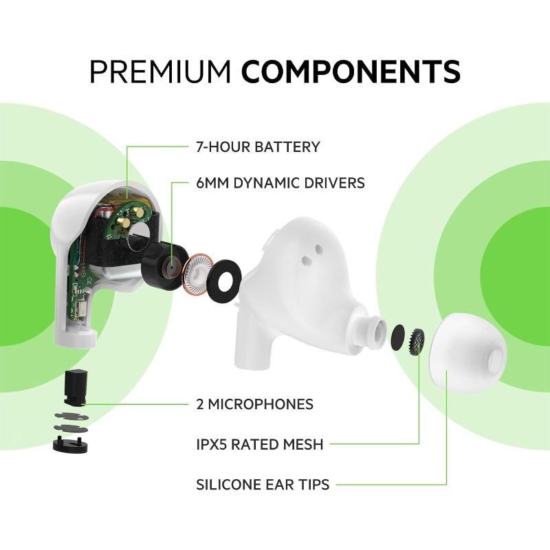 Belkin SoundForm Rise True Wireless Bluetooth In Ear Earphones White - New Belkin