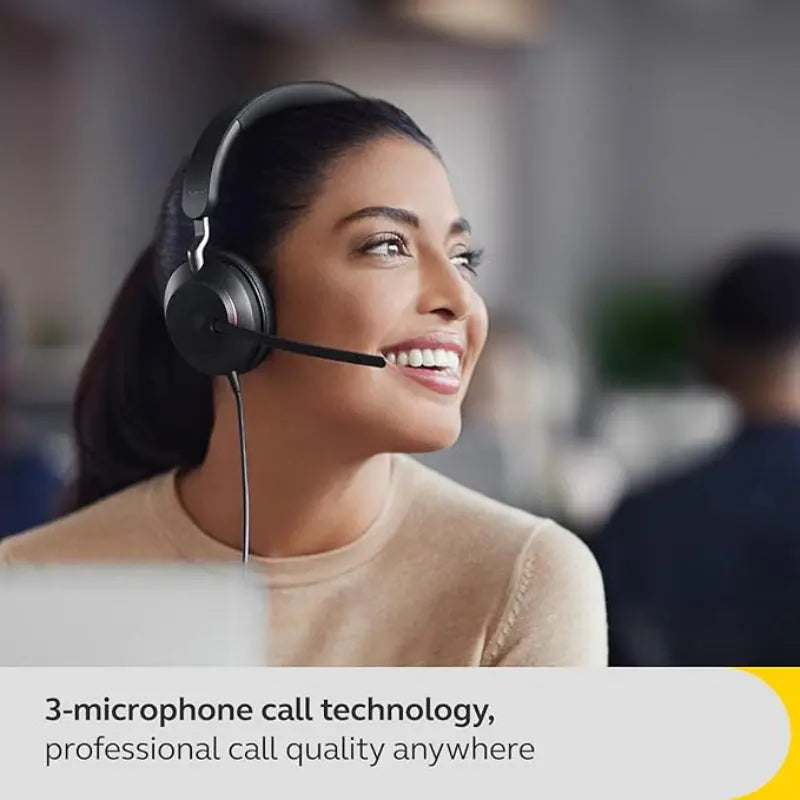 Jabra Evolve2 40 SE Wired Stereo Headset – Noise Cancelling, 3-Mic, USB-A, MS Teams - Refurbished The Outlet Shop