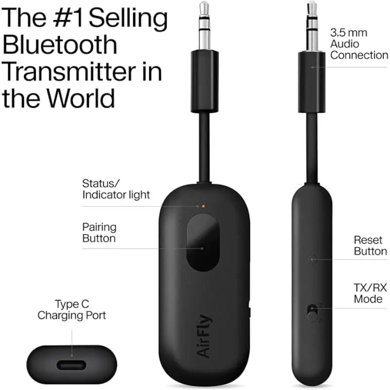 Twelve South AirFly Pro Wireless Transmitter & Receiver – Black - New Twelve South