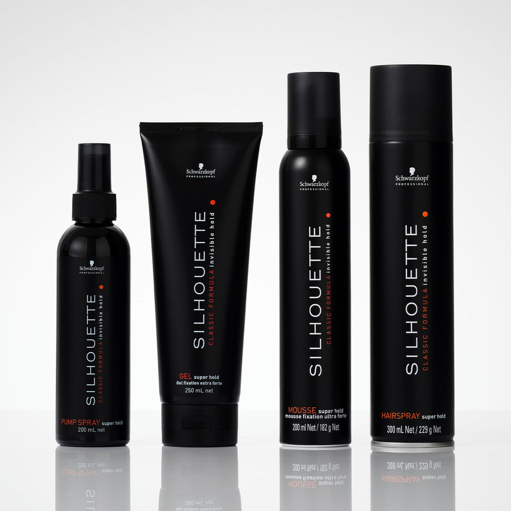 Schwarzkopf Professional Silhouette Super Hold Hairspray For Hair Styling Invisible Long Lasting Hold Micro Fine Film Formers Quick Drying Non Sticky Hairspray For Women Men 300 ml - Damaged Box