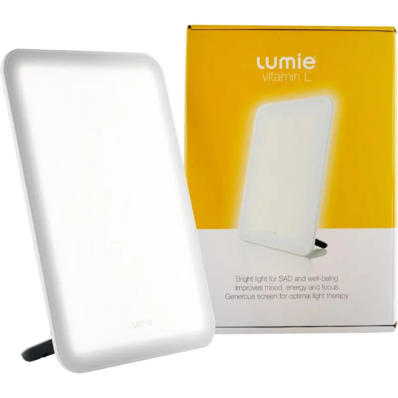 Lumie Vitamin L Slim SAD Light Therapy Box Bright Light Lamp for Mood & Energy White - Like New Lumie
