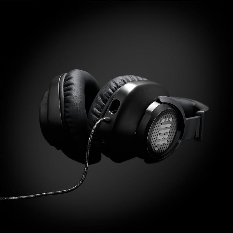 JBL Quantum 100 Gaming Headset – Wired Over-Ear Headphones with Flip-Up Mic – Black - New JBL