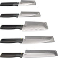 Joseph Joseph Duo 5 Piece Elevate Kitchen Knife Set Black Silver Set - New Joseph Joseph