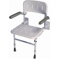 Aidapt Solo Shower Seat Wall Mounted Fold Flat Adjustable Elderly Disabled - Very Good The Outlet Shop
