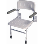 Aidapt Solo Shower Seat Wall Mounted Fold Flat Adjustable Elderly Disabled - Very Good The Outlet Shop