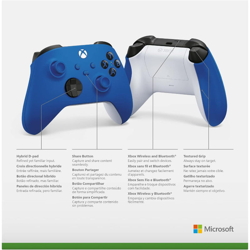 Xbox Series X/S Wireless Controller Shock Blue – Microsoft Official Gamepad Microsoft