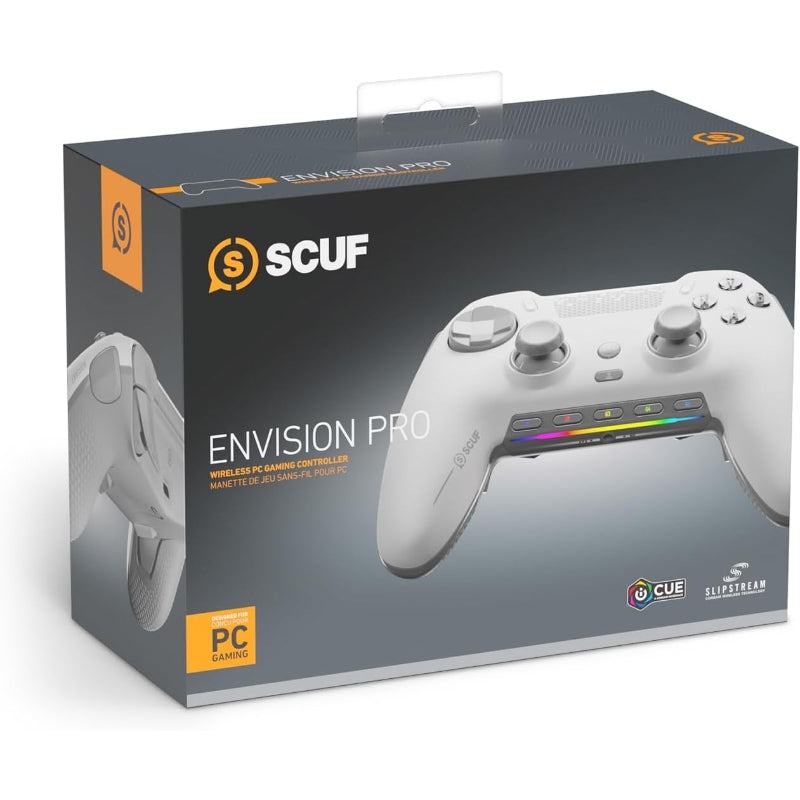 SCUF Envision Pro Wireless PC Controller Remappable G Keys White iCUE - Very Good SCUF
