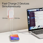 Twelve South PlugBug Travel 50 USB-C Charger 2-Port International Wall Adapter w/ Find My - New Twelve South