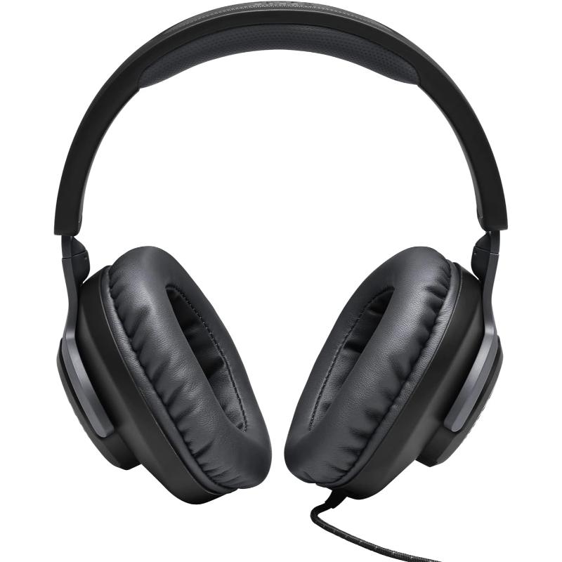 JBL Quantum 100 Gaming Headset – Wired Over-Ear Headphones with Flip-Up Mic – Black - New JBL
