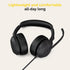 Jabra Evolve2 50 Wired Stereo Headset – Noise-Cancelling Microphones, Comfortable & Professional - New Jabra