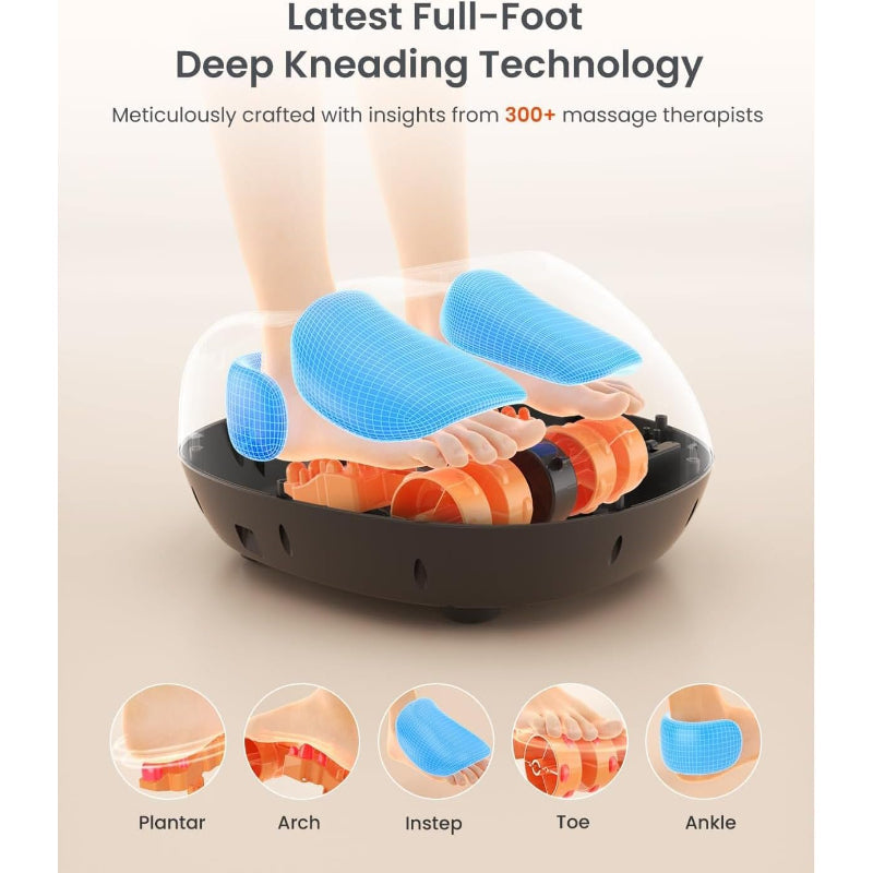 RENPHO Foot Massager Heat Shiatsu Air Compression Black Size 12 Gifts - Good RENPHO