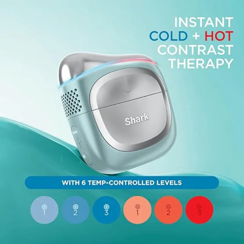 Shark DePuffi Contrast Therapy Sculpting Tool – Teal Facial Massager - New Shark