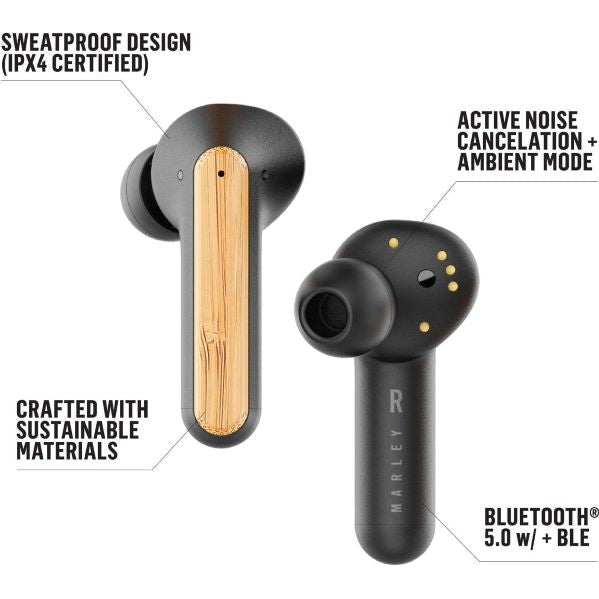 Marley Redemption ANC Bluetooth Wireless In-Ear Earphones Marley