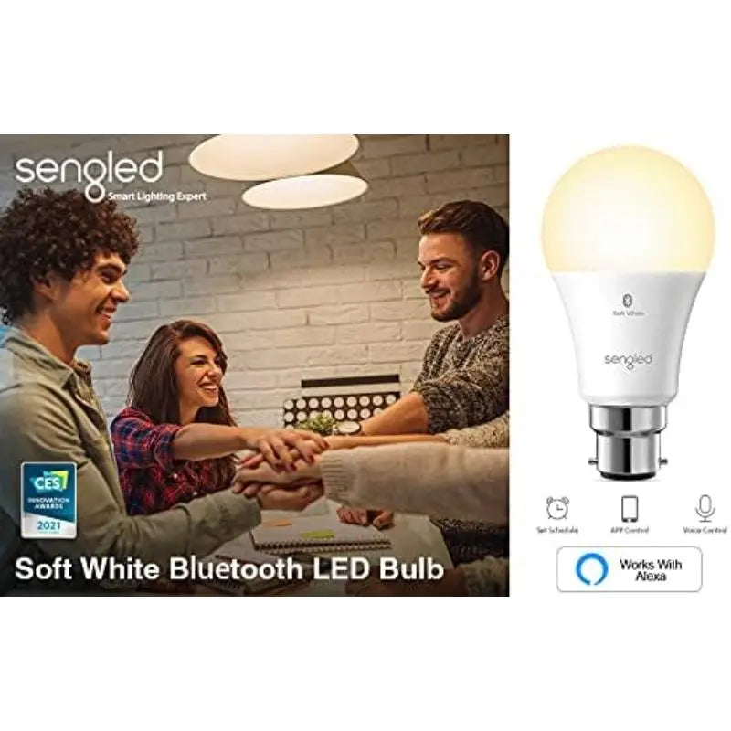 Sengled Smart LED Light Bulb B22 x4 Pack Voice Control - Soft White - New Sengled