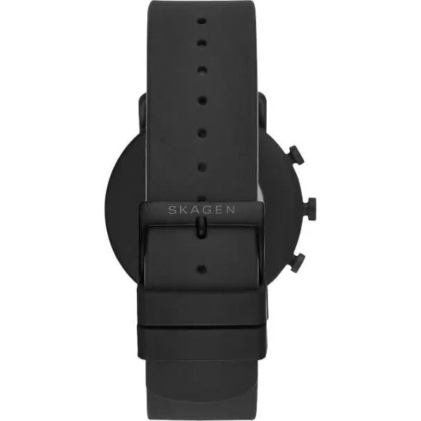 SKAGEN Falster 2 Smartwatch with Heart Rate Monitor - Black, Leather Strap Skagen