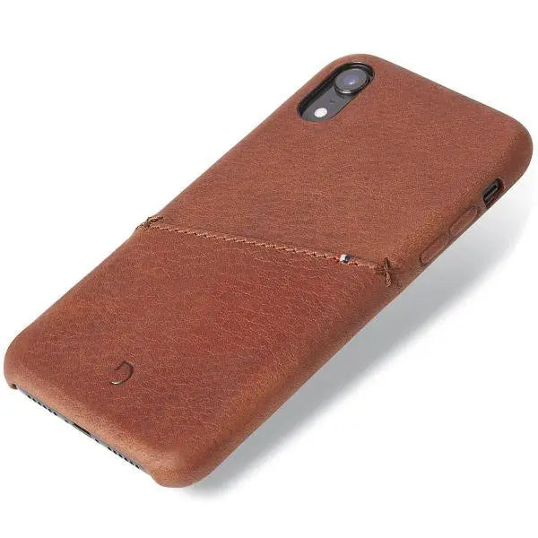 Decoded Apple iPhone XR Leather Card Back Case - Oak Brown Decoded