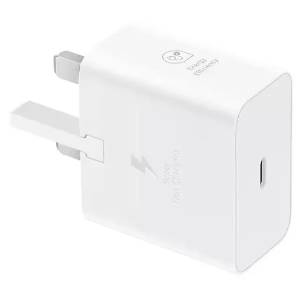 Samsung 25W PD Adapter And USB-C To USB-C Cable - White Samsung