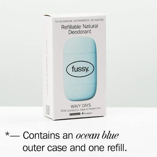 Fussy Wavy Days Refillable Natural Deodorant Eucalyptus Sage & Peppermint Fussy