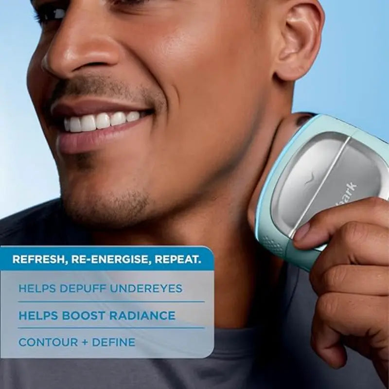 Shark DePuffi Contrast Therapy Sculpting Tool – Teal Facial Massager - New Shark