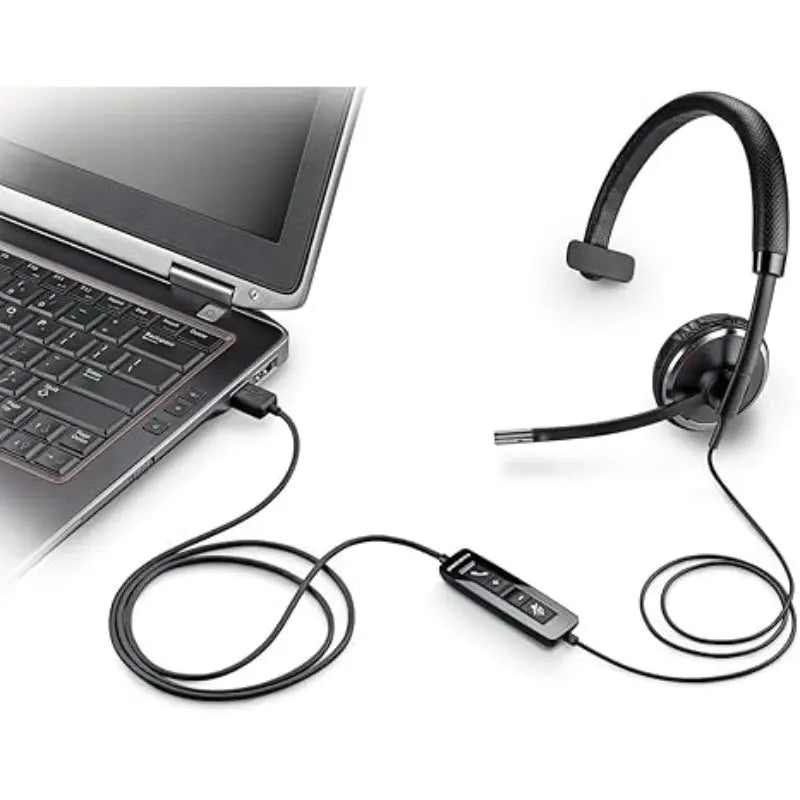 Plantronics Blackwire 510 USB-A Mono Wired Headset with Noise-Cancelling Microphone - New Plantronics
