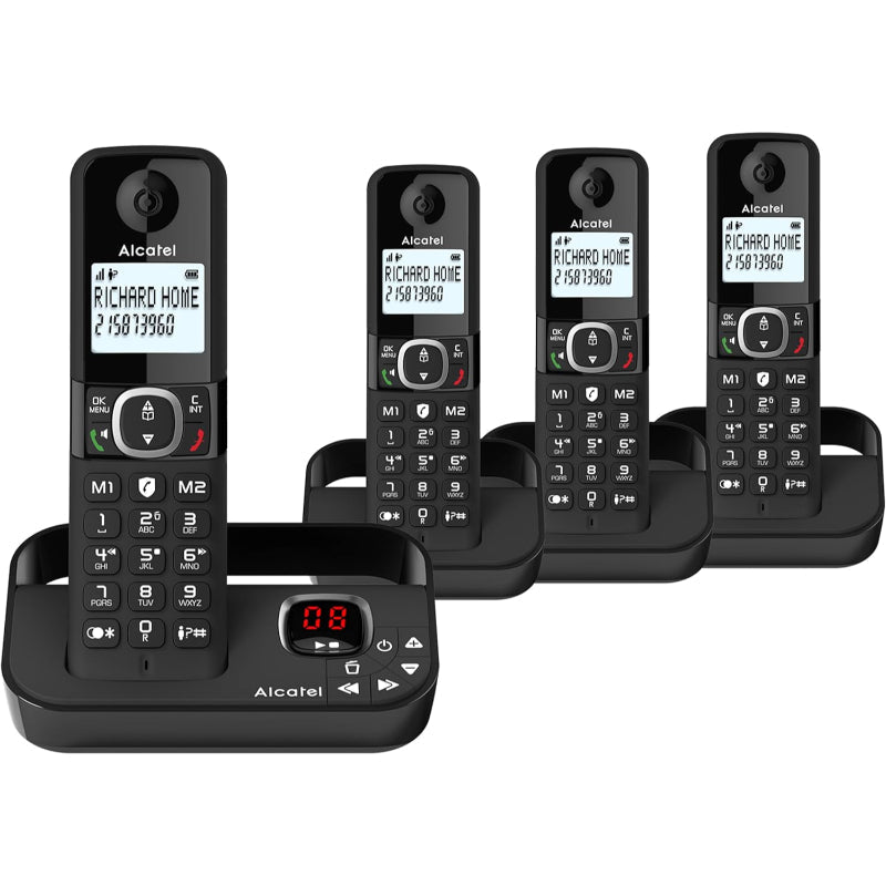 Alcatel F860 Voice Quad DECT Cordless Phone with Answering Machine 4 Handsets - Like New The Outlet Shop