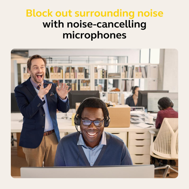 Jabra Evolve2 50 Wired Stereo Headset – Noise-Cancelling Microphones, Comfortable & Professional - New Jabra