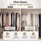 1ABOVE Premium Quality 20 pack Non-Slip Velvet Hangers (44cm) Heavy Duty Velvet Suit Hangers with Tie Bar, 360^0 Swivel Hooks - Space saving, sturdy to hold Jacket, Jumper & Pullover(Set of 20-IVORY) - Very Good