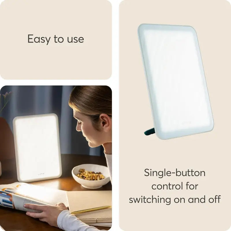 Lumie Vitamin L Slim SAD Light Therapy Box Bright Light Lamp for Mood & Energy White - Like New Lumie