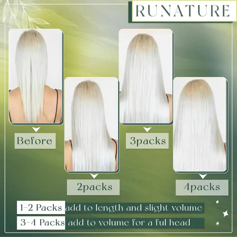 RUNATURE Nano Hair Extensions 20 Inch Human Hair Blonde #800 50g - Like New RUNATURE
