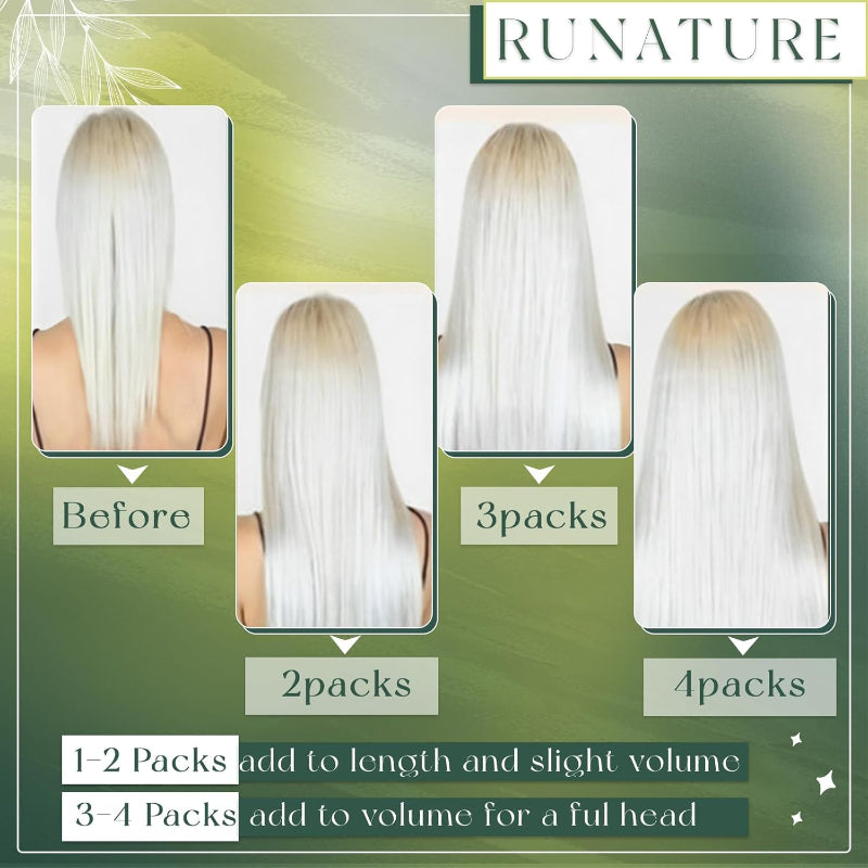 RUNATURE Nano Hair Extensions 20 Inch Human Hair Blonde #800 50g - Like New RUNATURE