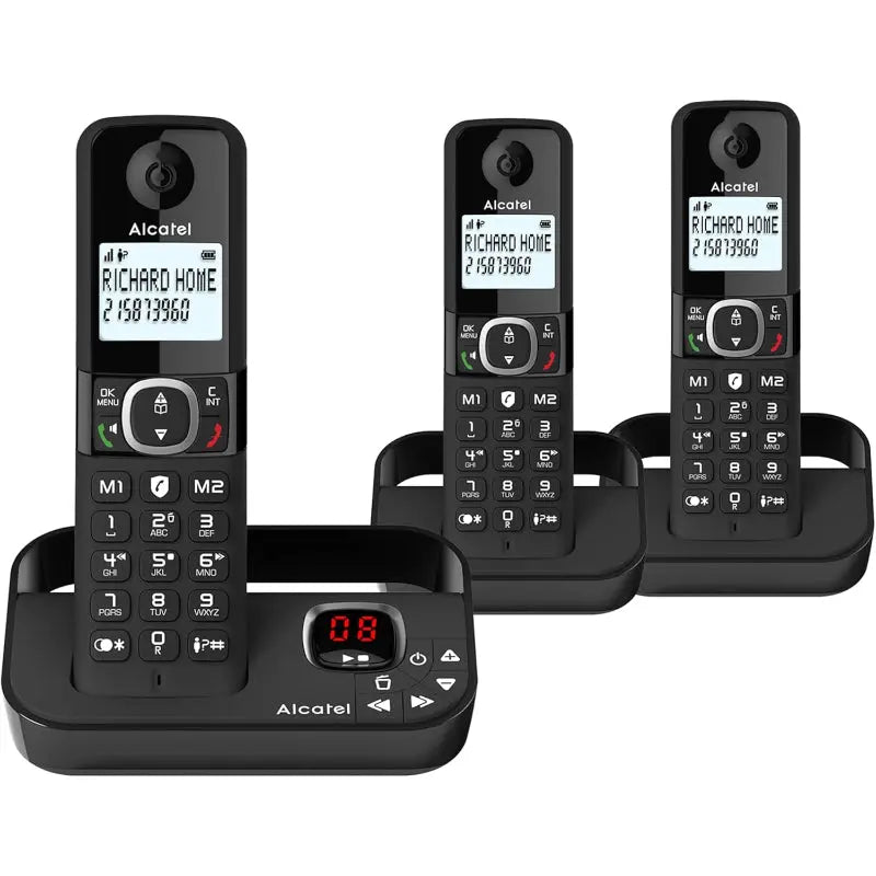 F860 Voice Trio DECT Cordless Phone 3 Handsets Answering Machine