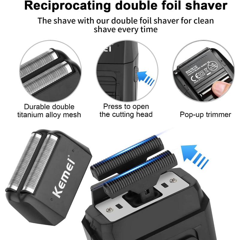 KEMEI Professional Hair Clippers Cordless Barber Trimmer Grooming Kit USB - Like New The Outlet Shop