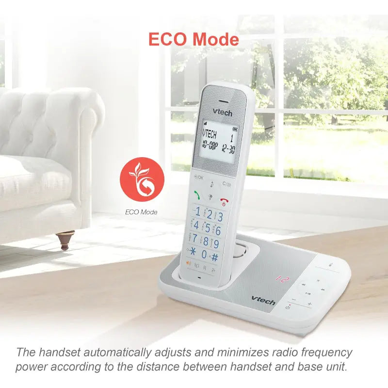 VTech XS1051 DECT Cordless Antibacterial Phone Twin Handset with Answering Machine - Refurbished VTech