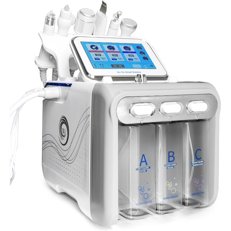Hydrogen Oxygen 6-in-1 Facial Machine LED Aqua Hydrodermabrasion Skin Care RF attachment not included - Like New Jargrovs