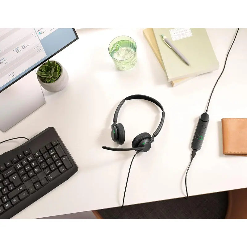 Jabra Engage 50 II Wired Stereo Headset – USB-C Noise-Cancelling with Link Call Control - New Jabra