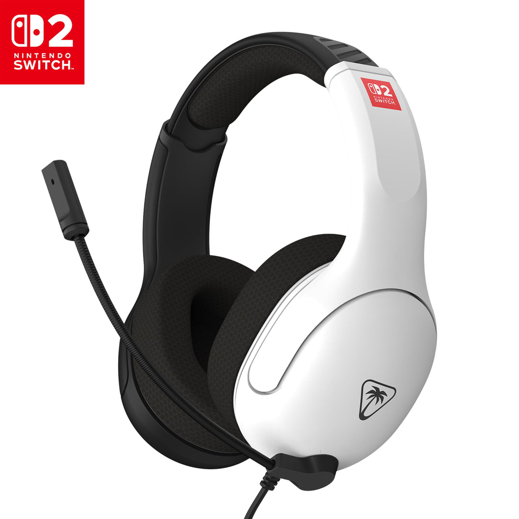 Turtle Beach AirLite Fit Wired Gaming Headset for Nintendo Switch OLED - Black & White, Flip-to-Mute Mic, Over-Ear Headphones