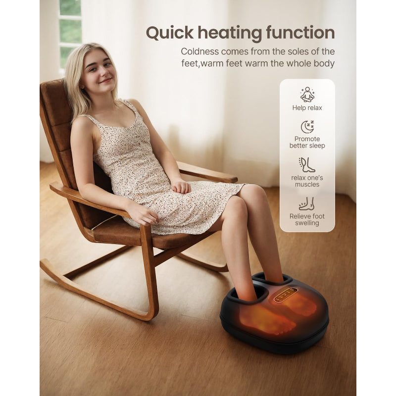 RENPHO Portable Foot Massager Heat Shiatsu Compression Remote Size 10 - Good RENPHO