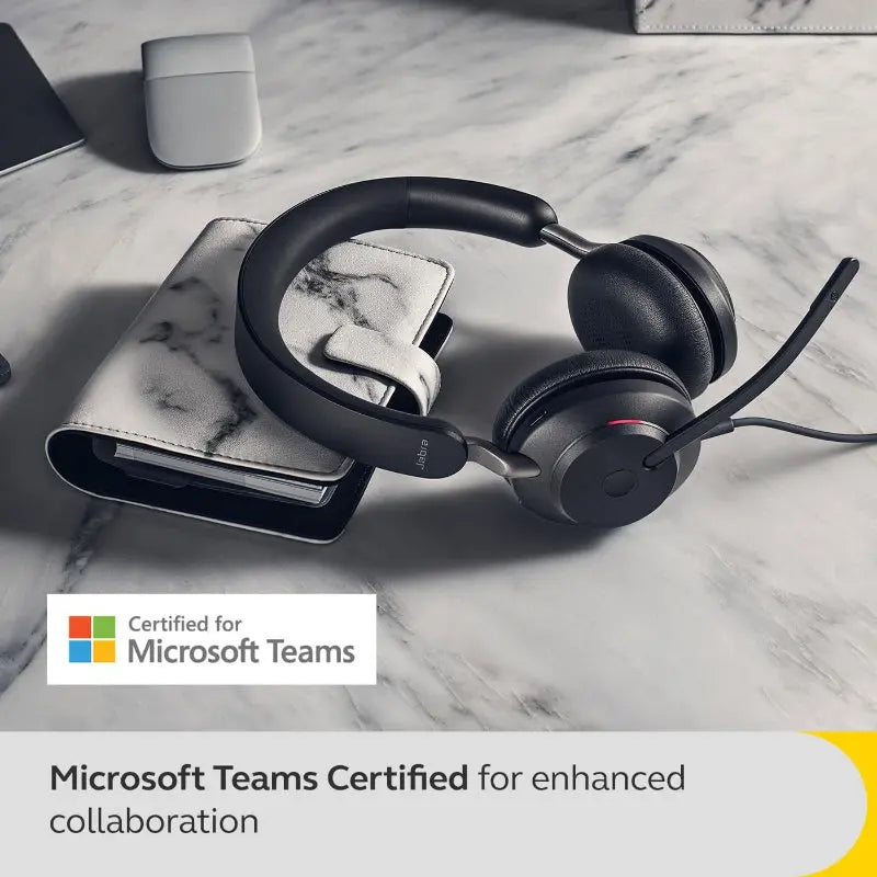 Jabra Evolve2 40 SE Wired Stereo Headset – Noise Cancelling, 3-Mic, USB-A, MS Teams - Refurbished Jabra