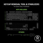 Razer Phantom Pudding Keycap Set Mercury RGB Mechanical Keycaps for PC - New Razer