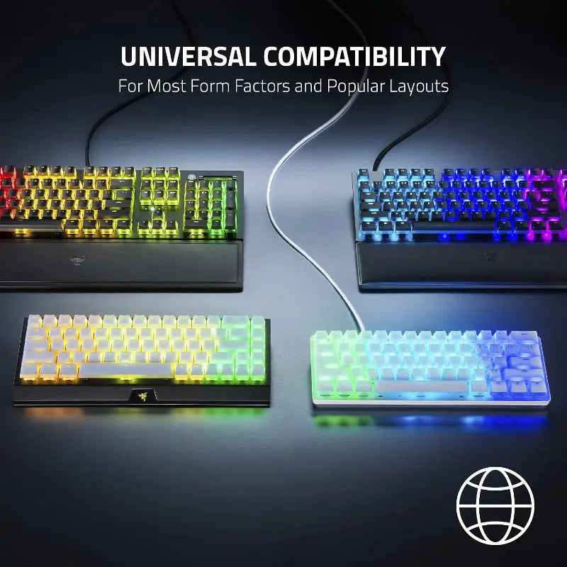 Razer Phantom Pudding Keycap Set Mercury RGB Mechanical Keycaps for PC - New Razer