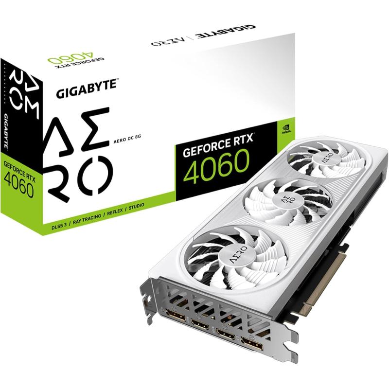 Gigabyte NVIDIA GeForce RTX 4060 AERO OC 8GB GDDR6 PCIe 4.0 Graphics Card - New Gigabyte