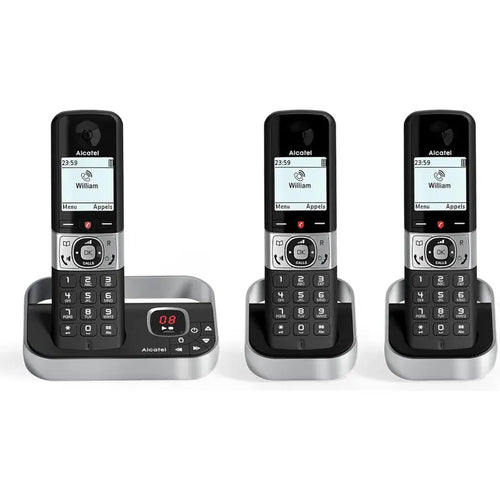 Alcatel F890 Voice Trio DECT Cordless Phone with Answering Machine 3 Handsets - Like New Alcatel